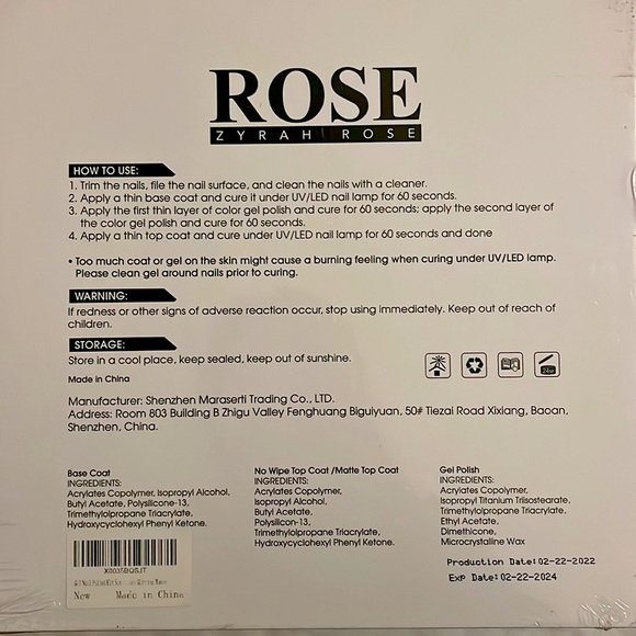 Rose Zyrah Rose gel nail polish kit - Picture 2 of 5